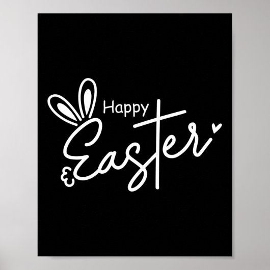 Happy Easter Christelijk Cross Paashaas 1 Poster (Voorkant)