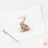 Happy Easter Classic Round Sticker (Envelop)