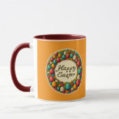 Happy Easter – Classic Wreath Design caneca Mok (Links)