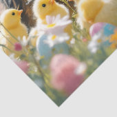Happy Easter Collie en de kuikens Tissuepapier (Detail)