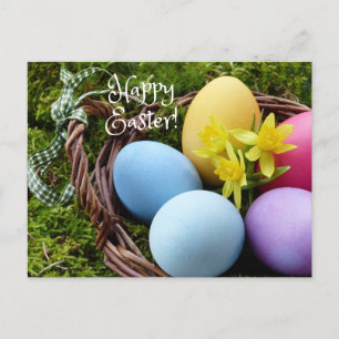 Happy Easter Colorful Easter Egket Briefkaart