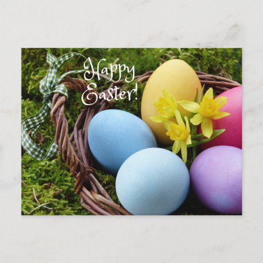 Happy Easter Colorful Easter Egket Briefkaart (Voorkant)
