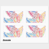 Happy Easter Colorful Greeting Text Rechthoekige Sticker (Vel)