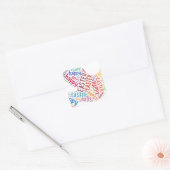 Happy Easter Colorful Greeting Text Vierkante Sticker (Envelop)