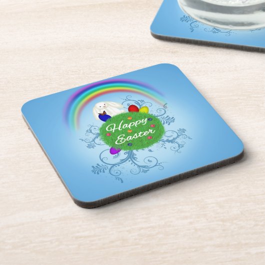 Happy Easter Colorful Planet Drankjes Onderzetter (Linkerzijde)
