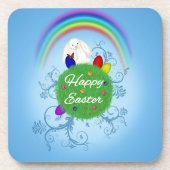 Happy Easter Colorful Planet Drankjes Onderzetter (Voorkant)