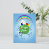 Happy Easter Colorful Planet Holiday Briefkaart (Staand voorkant)
