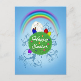 Happy Easter Colorful Planet Holiday Briefkaart