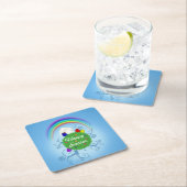 Happy Easter Colorful Planet Kartonnen Onderzetters (Insitu)