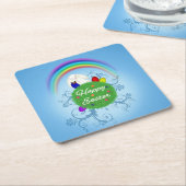 Happy Easter Colorful Planet Kartonnen Onderzetters (Schuin)