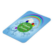 Happy Easter Colorful Planet Magneet (Linkerzijde)