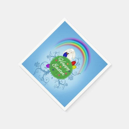 Happy Easter Colorful Planet Servetten (Hoek)
