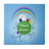 Happy Easter Colorful Planet Tegeltje (Voorkant)