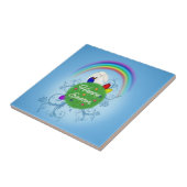 Happy Easter Colorful Planet Tegeltje (Zijkant)