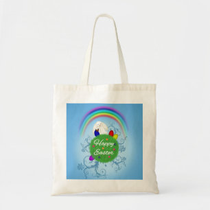 Happy Easter Colorful Planet Tote Bag