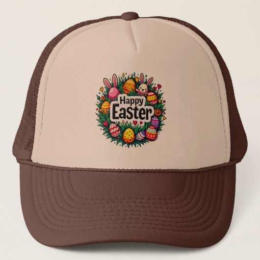 Happy Easter – Colorful Spring Design - boné Trucker Pet (Voorkant)
