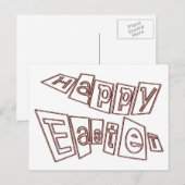 Happy Easter, Coloring Afbeelding Briefkaart (Voorkant / Achterkant)
