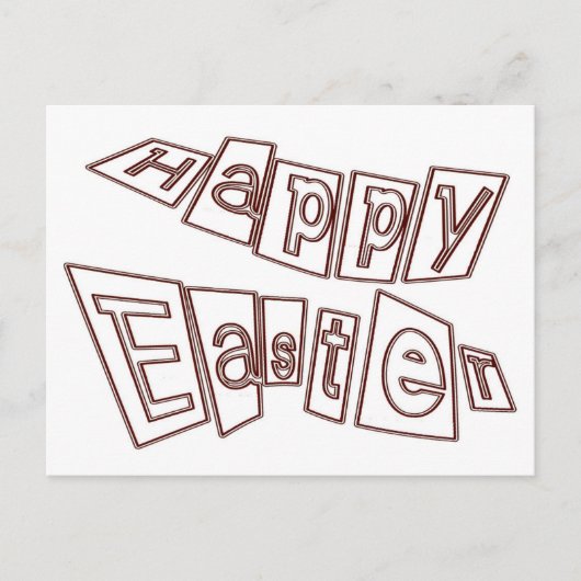 Happy Easter, Coloring Afbeelding Briefkaart (Voorkant)