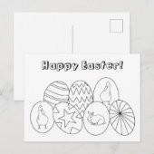 Happy Easter, Coloring Eggs Briefkaarten (Voorkant / Achterkant)