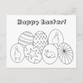 Happy Easter, Coloring Eggs Briefkaarten (Voorkant)