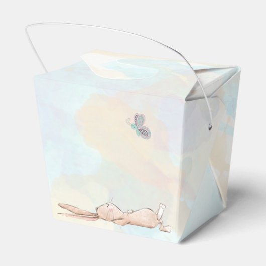 Happy Easter Cool Bunny Rabbit Eggs Butterfly Bedankdoosjes (Achterkant)