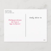 Happy Easter | Corgi met paasbunny Ear Funny Feestdagenkaart (Achterkant)