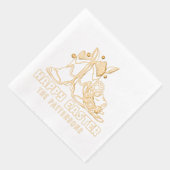 Happy Easter Cowboy Boots Western gepersonaliseerd Folie Servetten (Rechts)