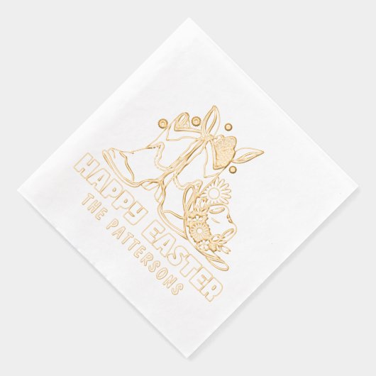 Happy Easter Cowboy Boots Western gepersonaliseerd Folie Servetten (Rechts)