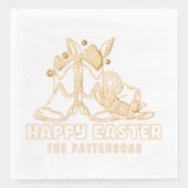 Happy Easter Cowboy Boots Western gepersonaliseerd Folie Servetten (Voorkant)