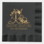 Happy Easter Cowboy Boots Western gepersonaliseerd Folie Servetten (Voorkant)