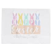 Happy Easter Craft Gift Tassen voor Boutiques Groot Cadeauzakje (Achterkant)