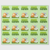 Happy Easter Crazy Bunny Cadeaupapier (Vlak)