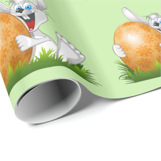 Happy Easter Crazy Bunny Cadeaupapier (Rol Hoek)
