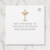 Happy Easter Cross Floral Bedankjes Labels (Achterkant)