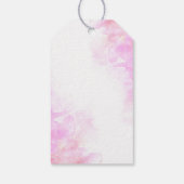 Happy Easter Cross Roze Bloemen Orchidee Bloemen Cadeaulabel (Achterkant)