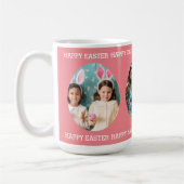 Happy Easter Custom 3 Egg Photo Collage Holiday Koffiemok (Links)