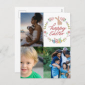 Happy Easter Custom 3 Fotocollage Feestdagenkaart (Voorkant / Achterkant)