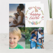 Happy Easter Custom 3 Fotocollage Kaart (Voorkant)