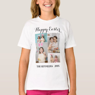 Happy Easter Custom 4 Photo Collage Family easter T-shirt