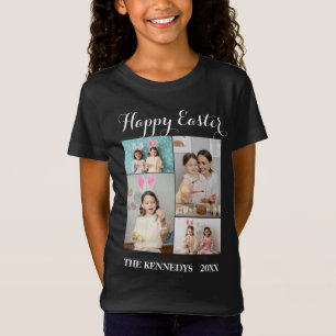 Happy Easter Custom 4 Photo Collage Family easter T-shirt