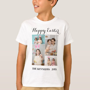 Happy Easter Custom 4 Photo Collage Family easter T-shirt