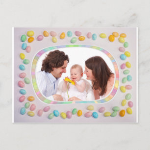 Happy Easter Custom Family Photo Briefkaart