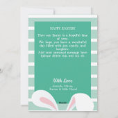 "Happy Easter" Custom Photo Easter Bunny Ears Feestdagenkaart (Achterkant)