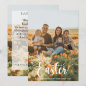 "Happy Easter" Custom Photo moderne chique belette Feestdagenkaart (Voorkant / Achterkant)