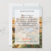 "Happy Easter" Custom Photo moderne chique belette Feestdagenkaart (Achterkant)