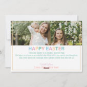 "Happy Easter" Custom Photo moderne pastel Feestdagenkaart (Achterkant)