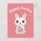 Happy Easter Cute Bunny Briefkaart (Voorkant)