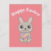 Happy Easter Cute Bunny Briefkaart (Voorkant)