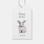 Happy Easter Cute Bunny Cadeaulabel (Voorkant)