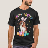 Happy Easter Cute Bunny Cavalier King Charles T-shirt (Voorkant)